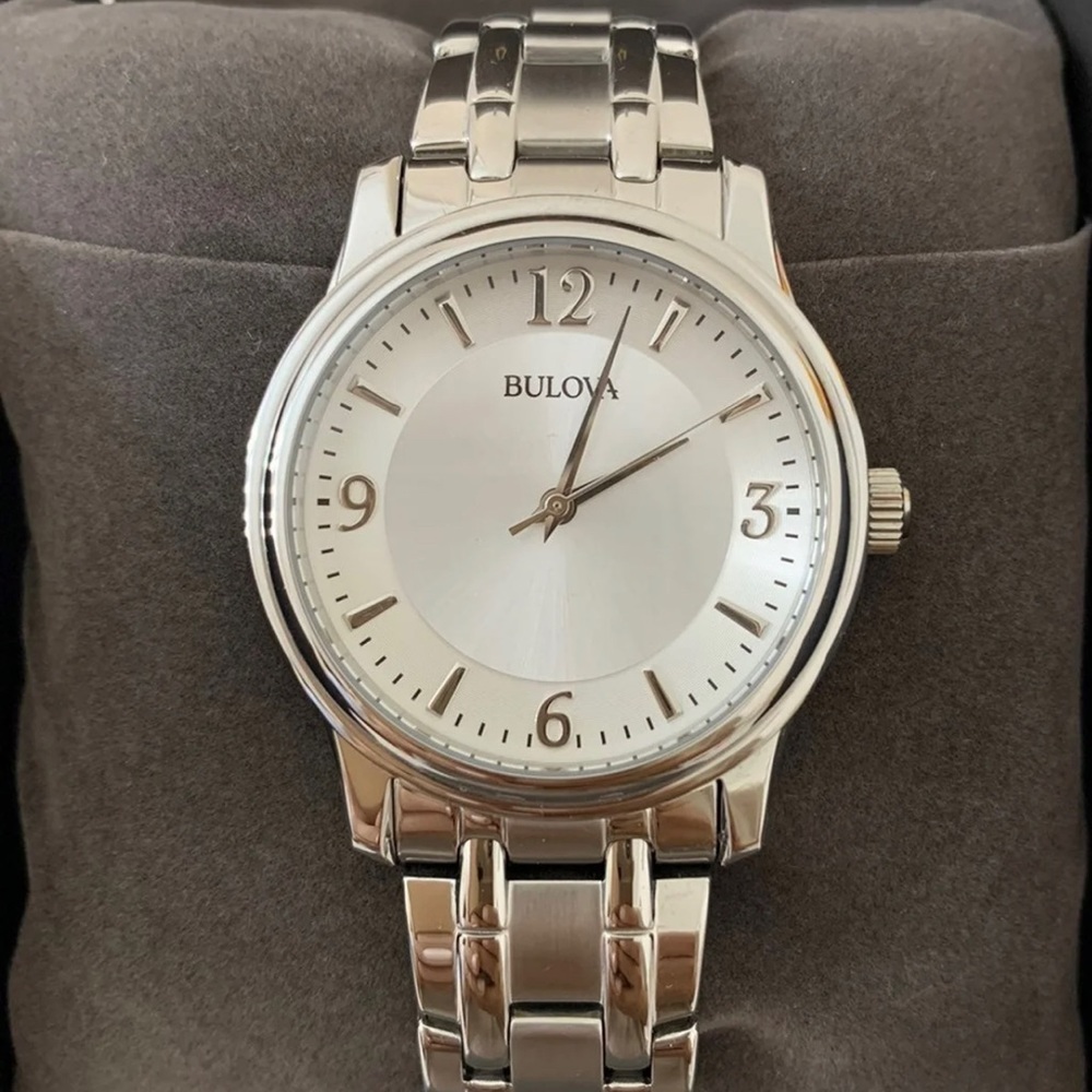 Bulova Silver Stainless Steel Watch NWT